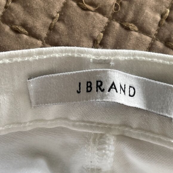 J BRAND Cropped Rail Stretch Jeans White Sz-30 - Picture 6 of 7